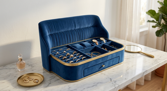 Velvet Jewelry Organizer Box