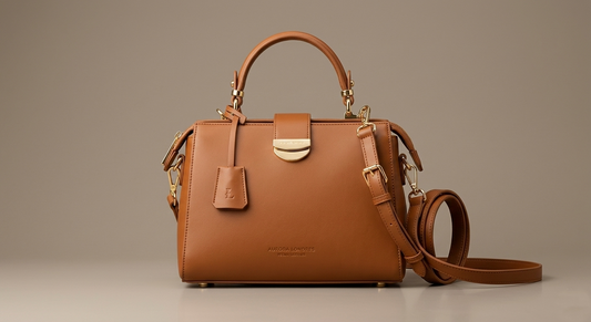 Golden Horizon Structured Handbag