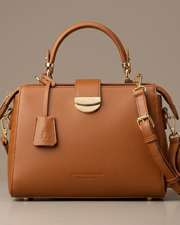 Golden Horizon Structured Handbag